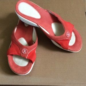 Cole Haan Nike Air wedge slides red size 7.5